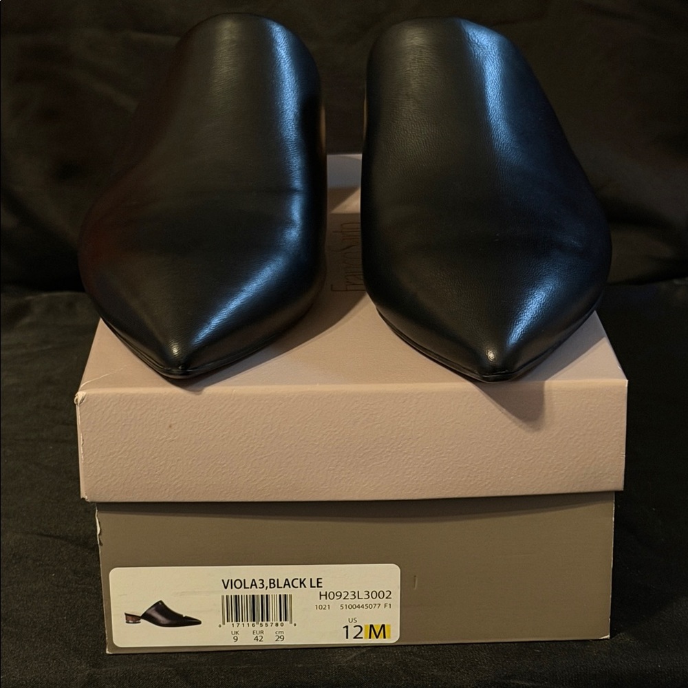 Franco Sarto Elegant Black Leather Women's Shoes 12M
